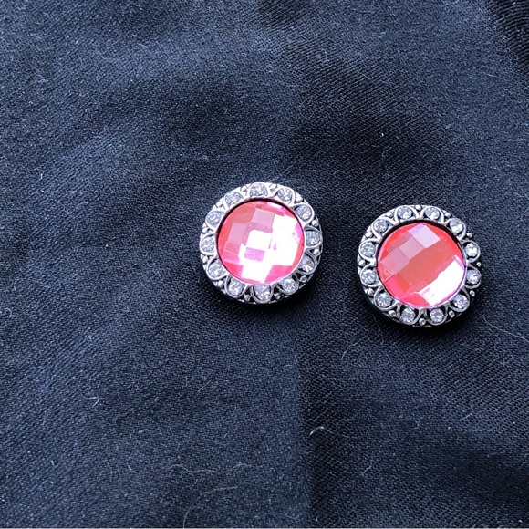 Snap Button Jewelry - Set of Two Snap Button | Pink/Silver | NWOT